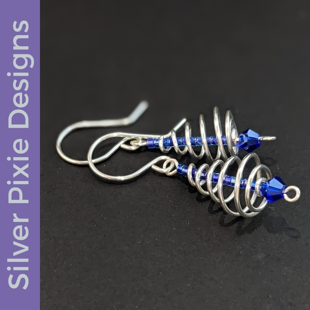 🎄2 for $25!!🎄
 Handcrafted Silver-Plated Copper Christmas Tree Earrings, Small